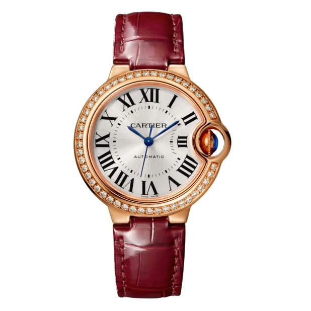 C@RTIER Ballon Bleu 33mm 18K Rose Gold & Diamonds Lady��s Watch, WJBB0033