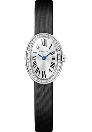 C@RTIER Baignoire 18K White Gold & Diamonds Ladies Watch, WJBA0026