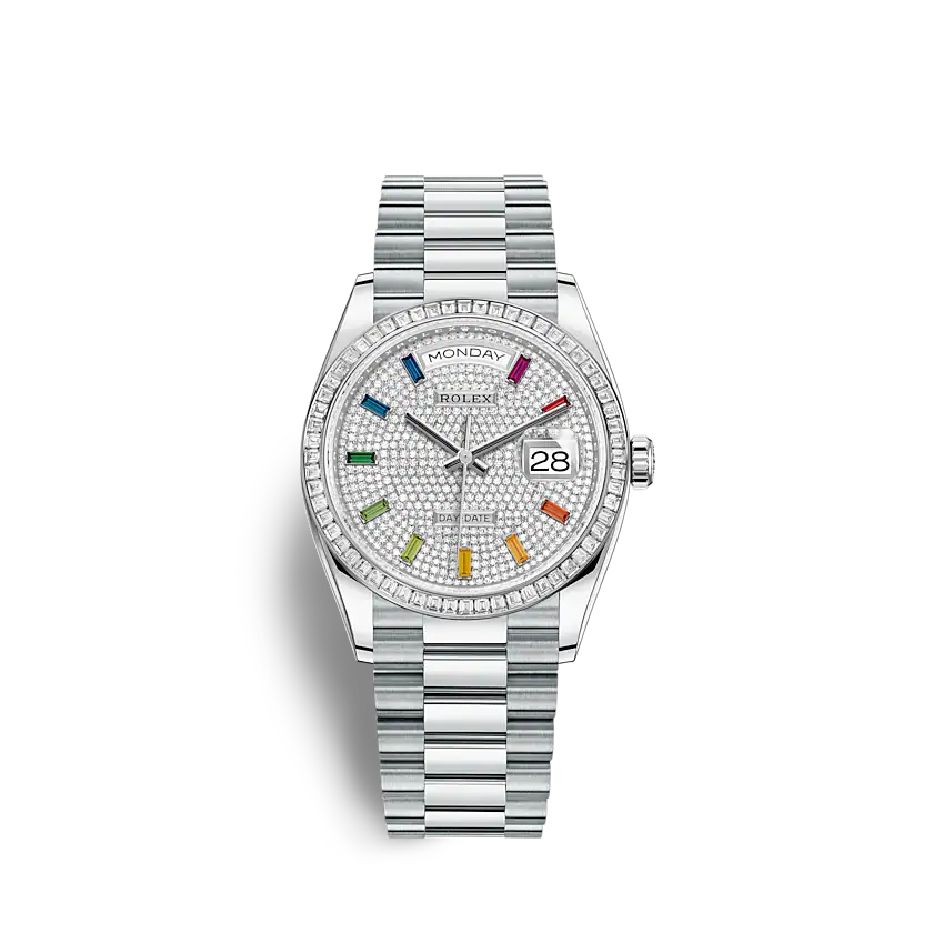 rol€x Day-Date 128396TBR 36mm Diamond-paved
