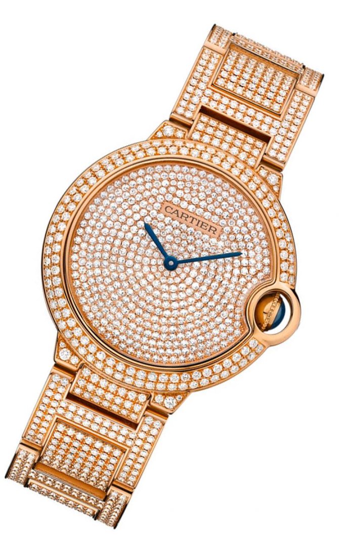 C@RTIER Ballon Bleu 18K Rose Gold & Diamonds Lady��s Watch, HPI00489
