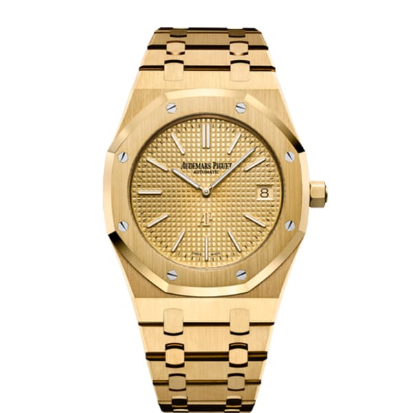 AUDEM@RS P!GUET Royal Oak Extra-thin 39mm Yellow dial, Yellow Gold Watch 15202BA.OO.1240BA.02