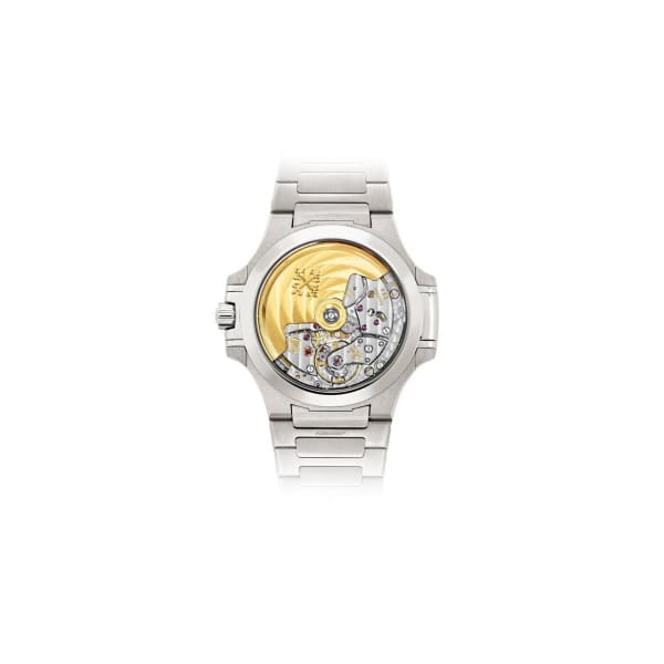 PAT€K PHIL!PPE Nautilus Steel 7118-1200A-001 with Blue Opaline dial