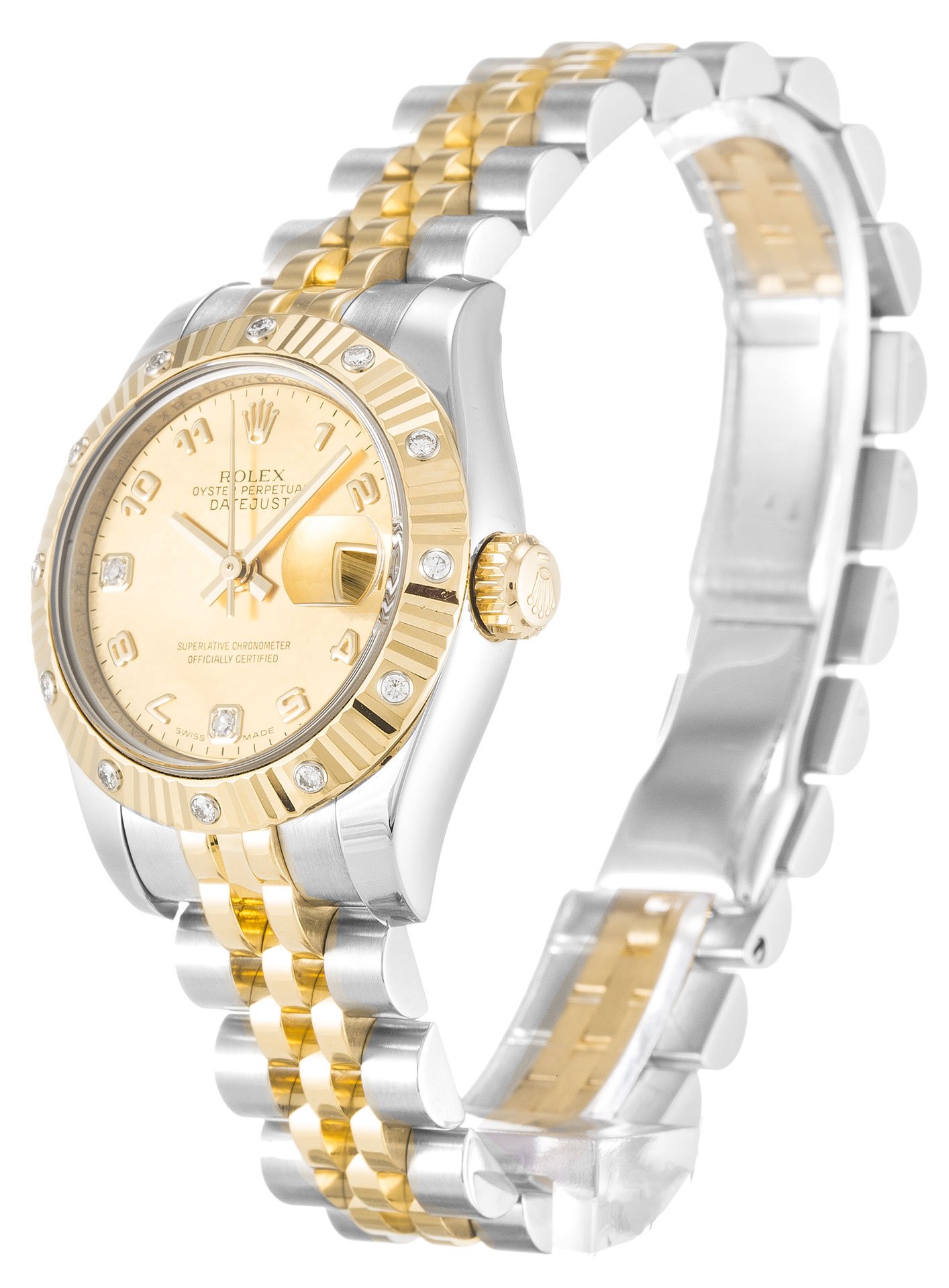 rol€x Datejust Lady Pearl-Champagne Diamond Dial 179313