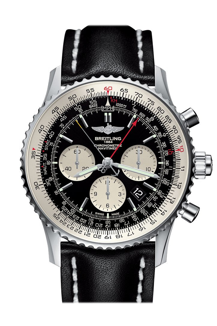 BRE!TLING Navitimer Rattrapante Chronograph Automatic Black Dial Men's Watch AB031021