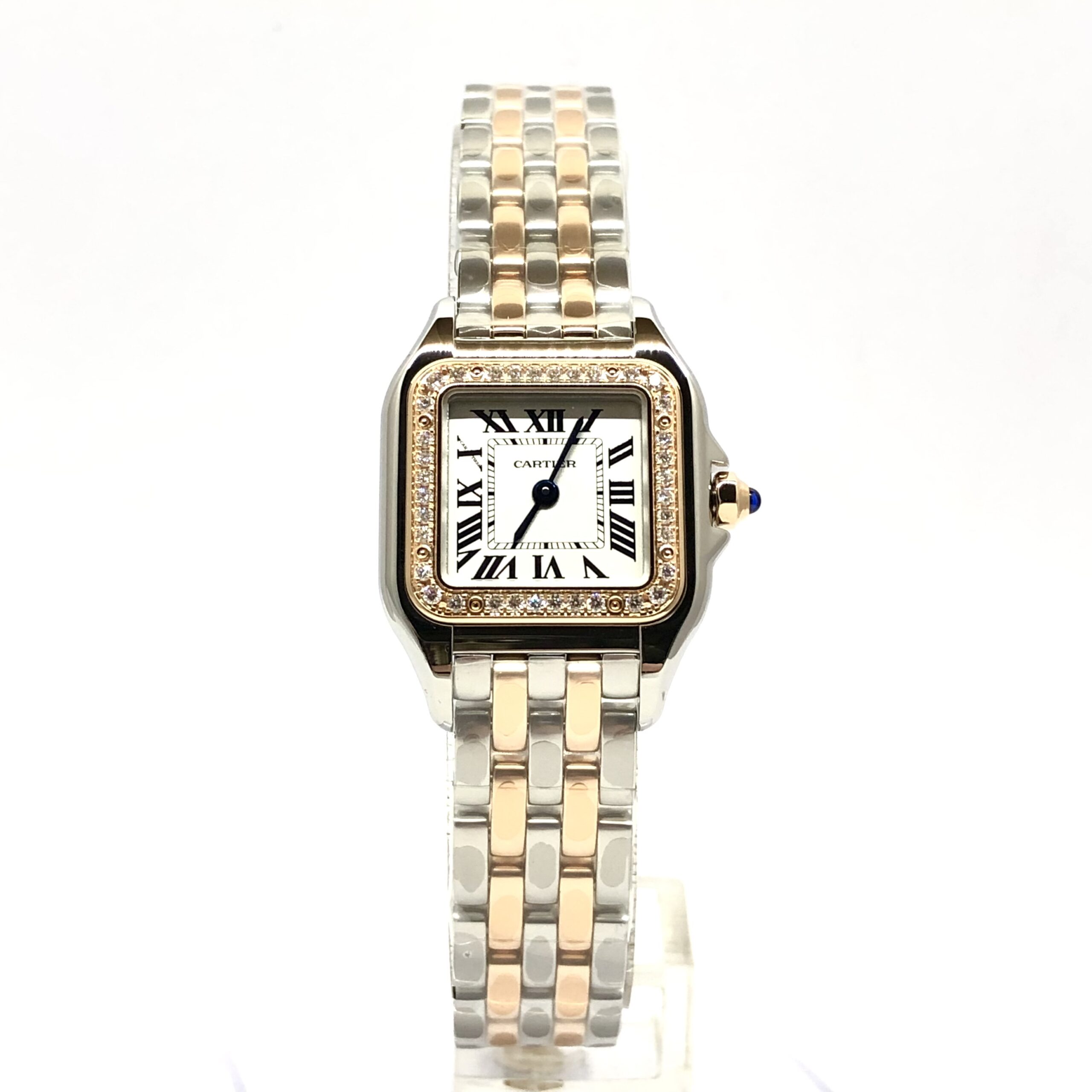 C@RTIER Panth��re 18K Pink Gold & Stainless Steel & Diamonds Small Model Ladies Watch, W3PN0006