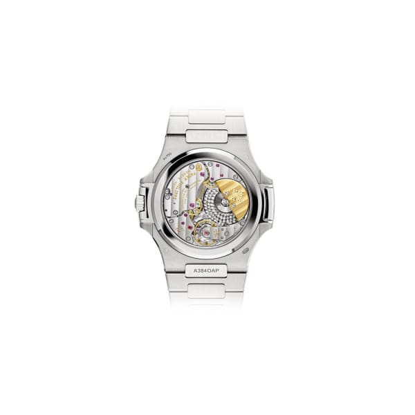 PAT€K PHIL!PPE Nautilus White Gold 5740-1G-001 with Blue Sunburst dial
