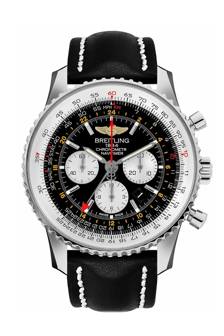 BRE!TLING Navitimer GMT Men'w Watch AB044121-BD24