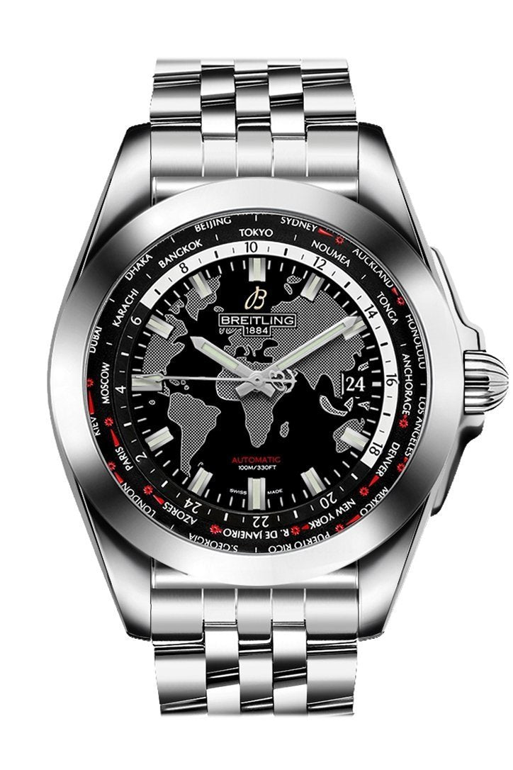 BRE!TLING Galactic Unitime Mens Watch WB3510U4/BD94-375A