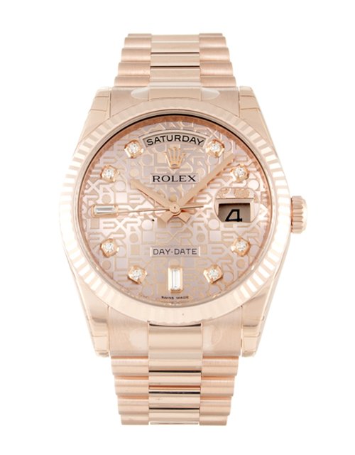 rol€x Day-Date Rose Dial 118235