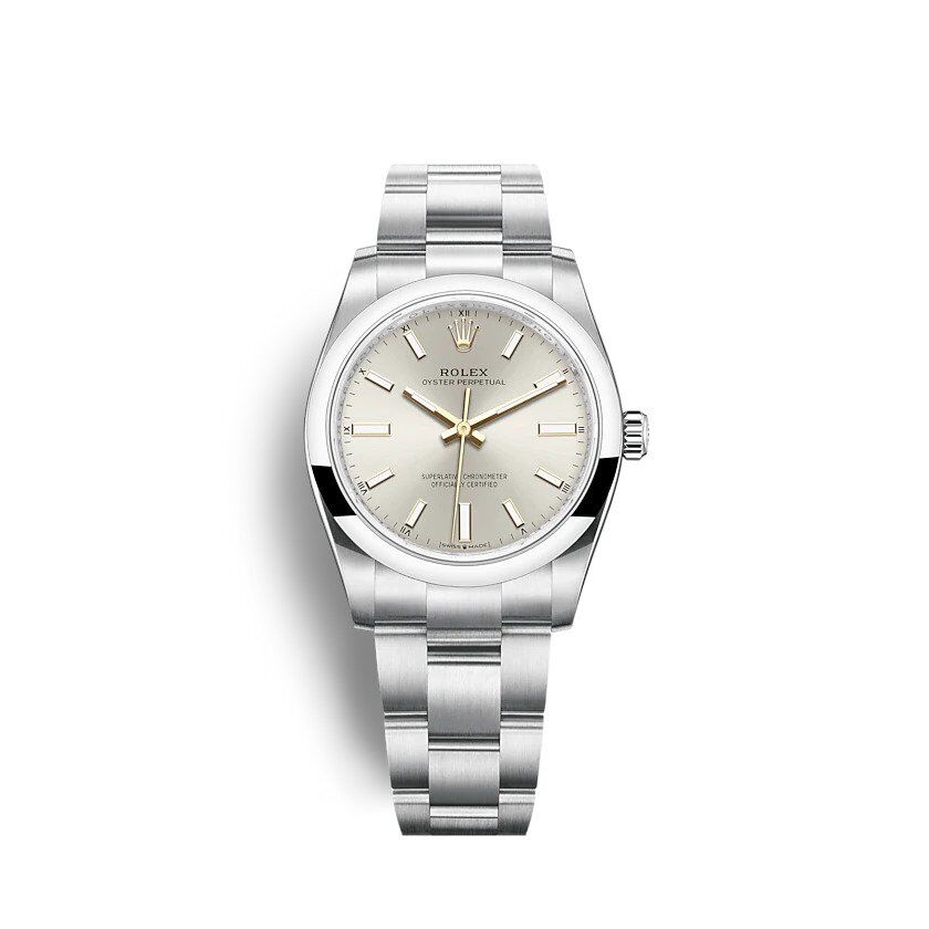 rol€x Oyster Perpetual 34mm Silver