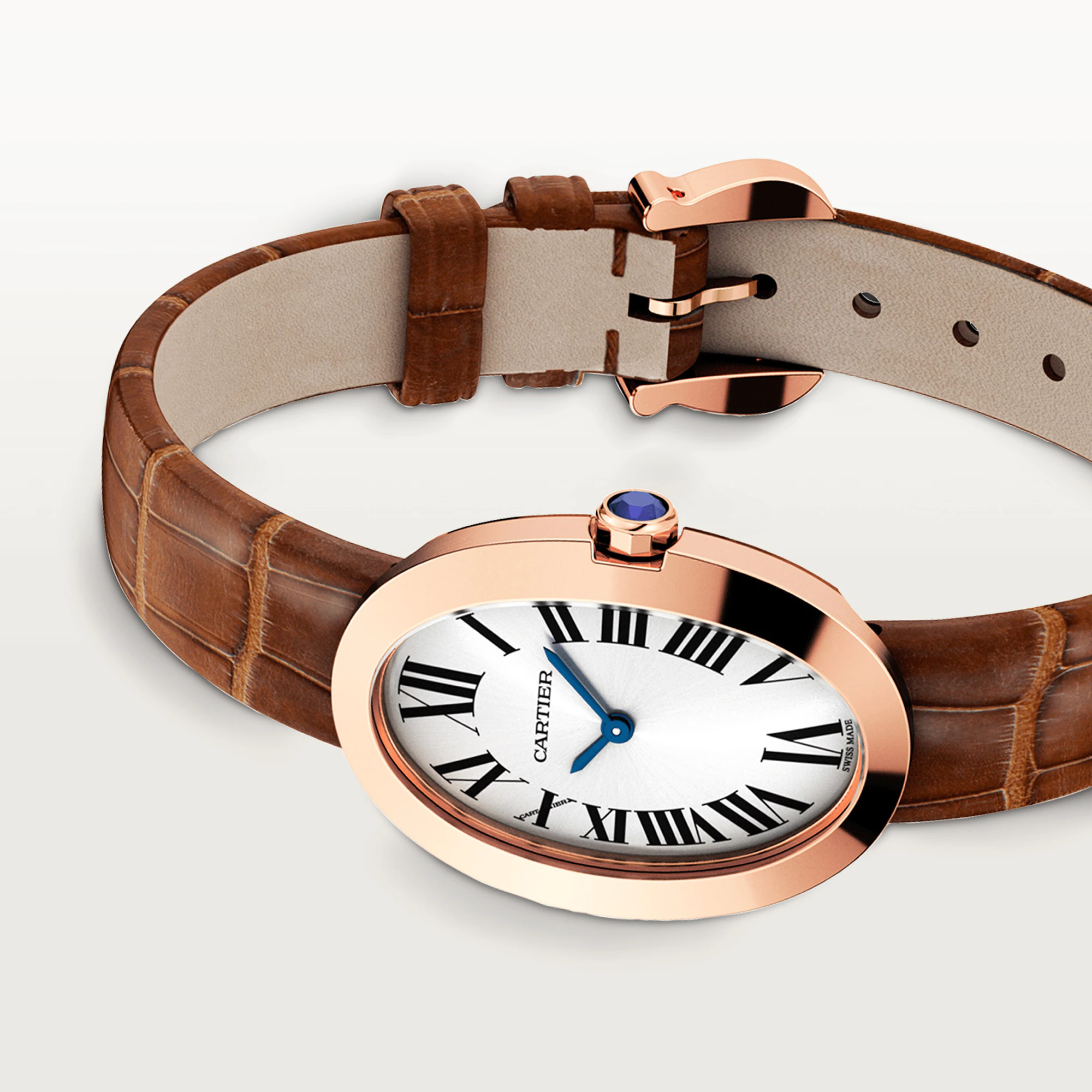 Cartier Baignoire 18K Rose Gold Ladies Watch, W8000007 - Orolen