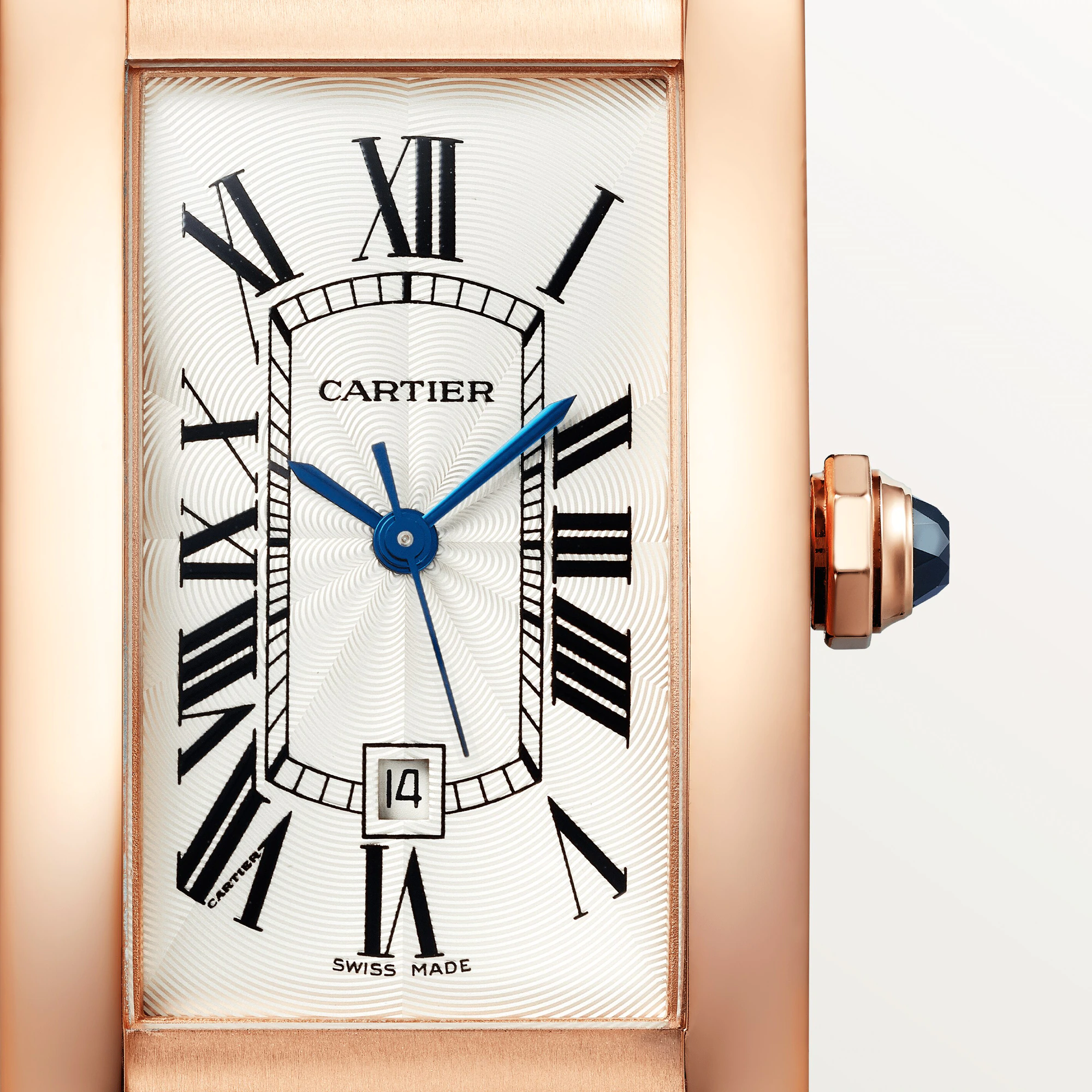 C@RTIER Tank Am��ricaine 18K Rose Gold Unisex Watch, W2620030