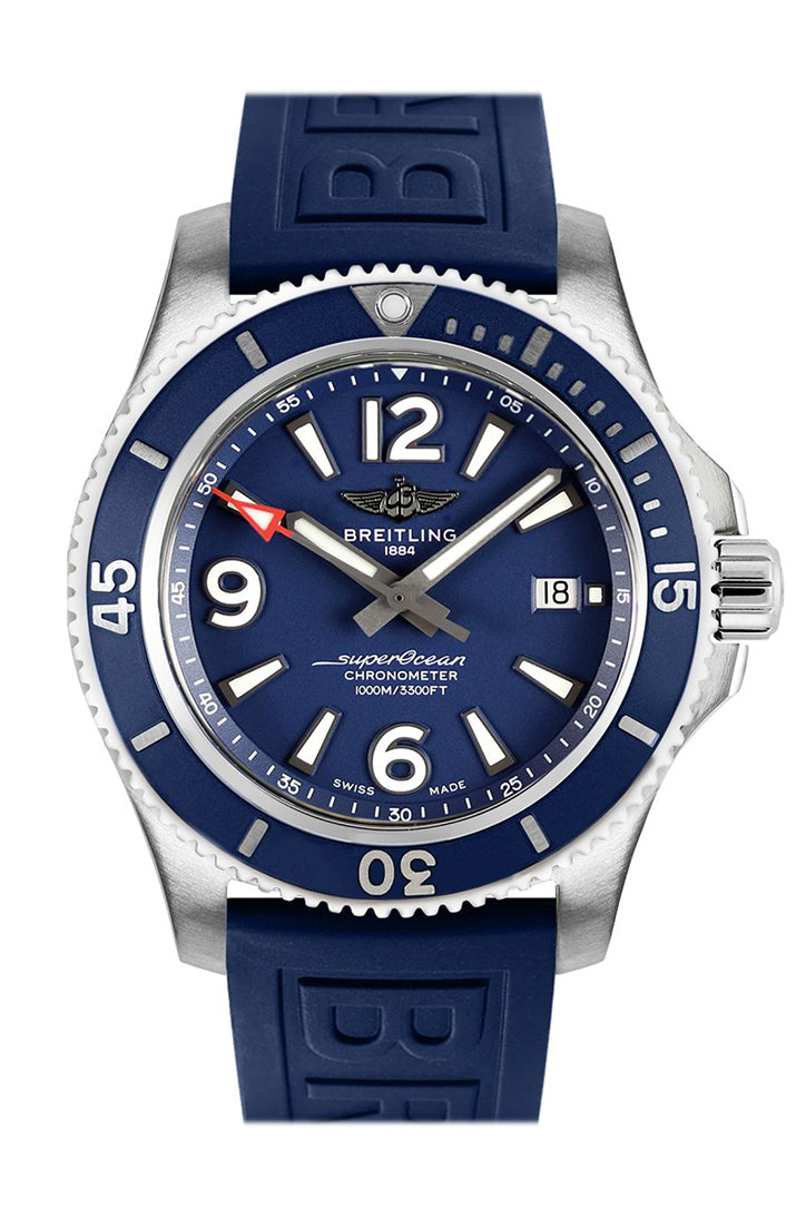 BRE!TLING Superocean 44 Blue Rubber A17367D81 C1S1