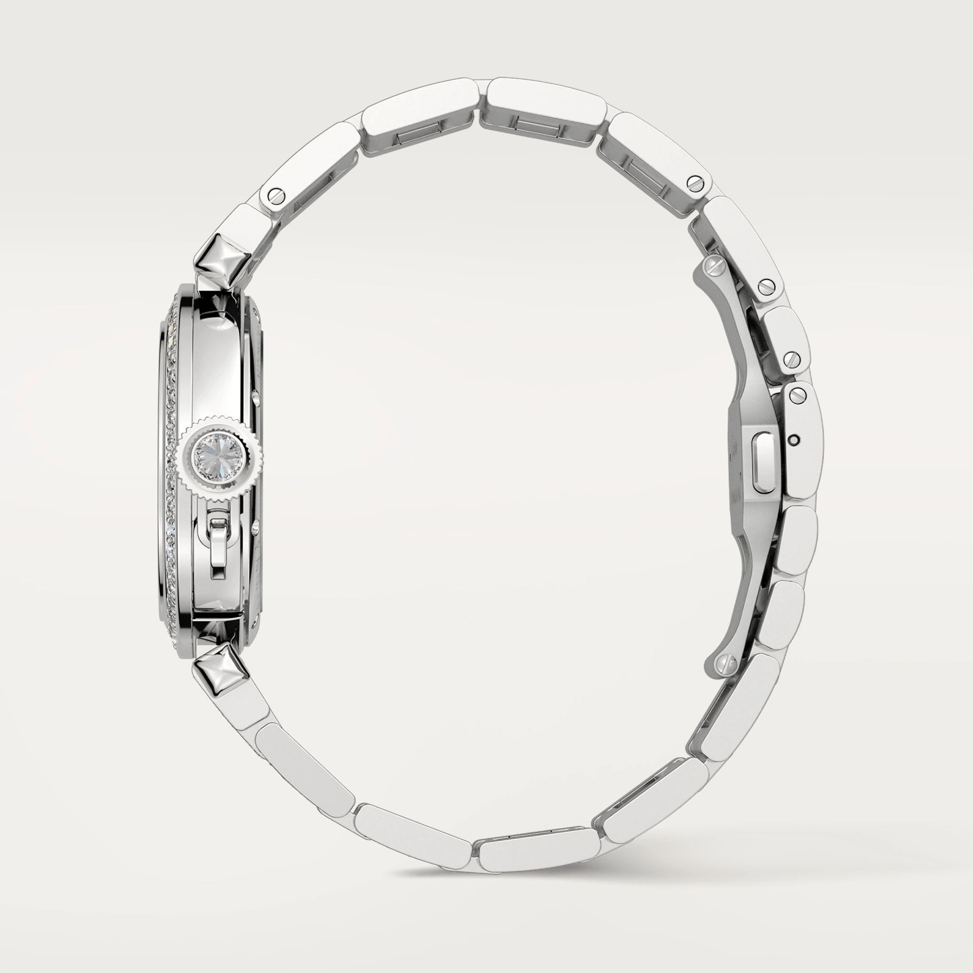 Cartier Pasha de Cartier 35mm 18K White Gold & Diamonds Lady��s Watch, WJPA0014 - Orolen