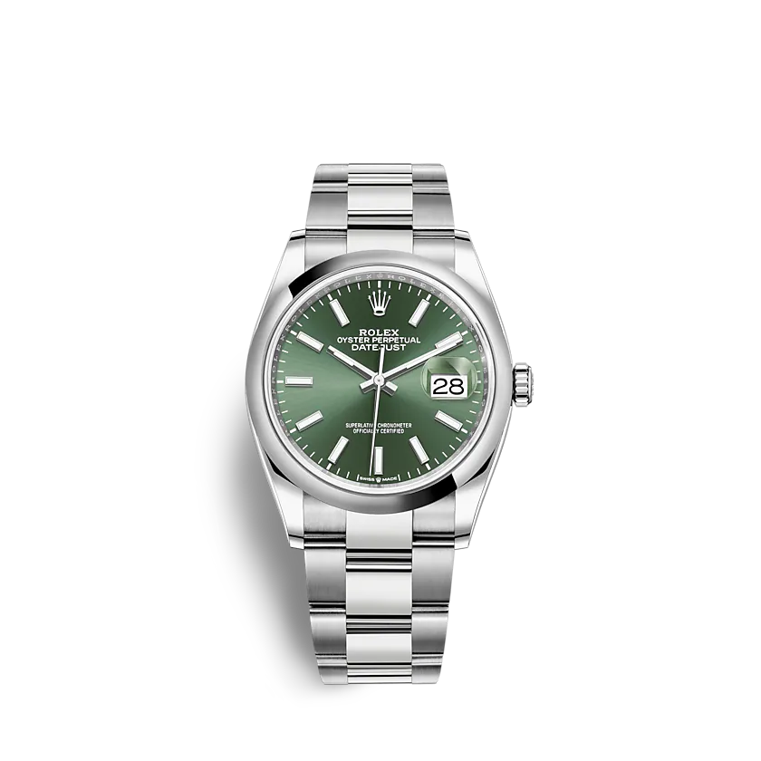 rol€x Datejust 126200 36mm Mint green (Oyster)