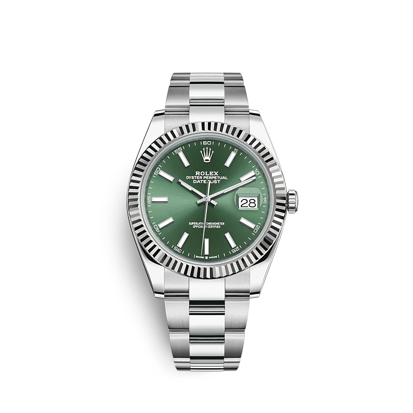 rol€x Datejust 126334 41mm Mint green