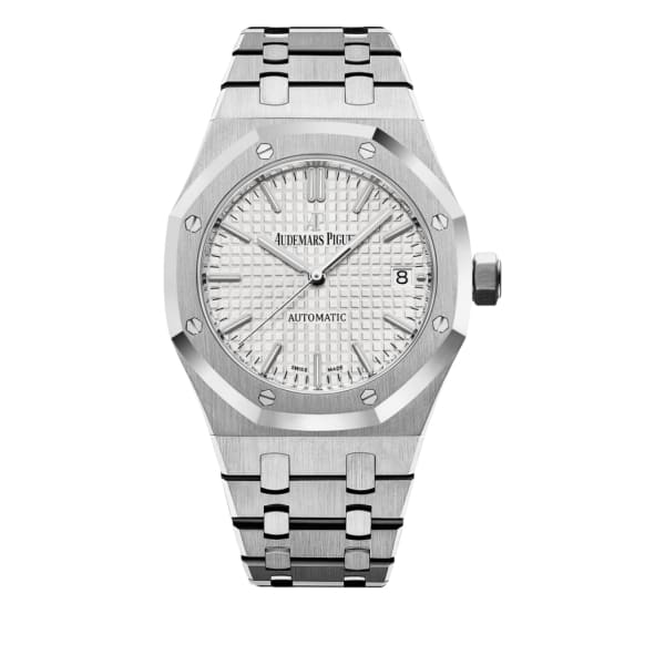 AUDEM@RS P!GUET Royal Oak Selfwinding Silver dial, 37mm, Stainless steel, 15450ST.OO.1256ST.01