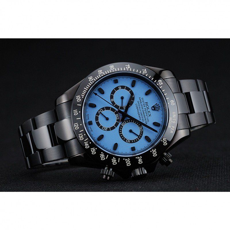 Rolex Cosmograph Daytona Blue And Black Dial Black Stainless Steel Case And Bracelet 1454250 - Orolen