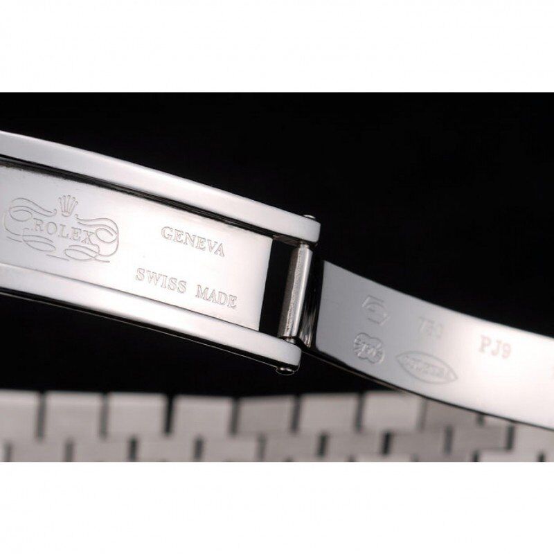 Rolex DateJust Stainless Steel Ribbed Bezel Flower Silver Dial 41983 - Orolen