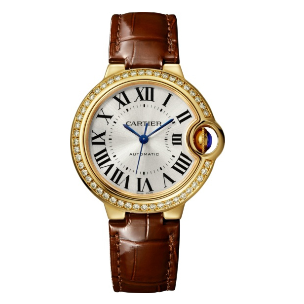 C@RTIER Ballon Bleu 33mm 18K Yellow Gold & Diamonds Lady��s Watch, WJBB0040