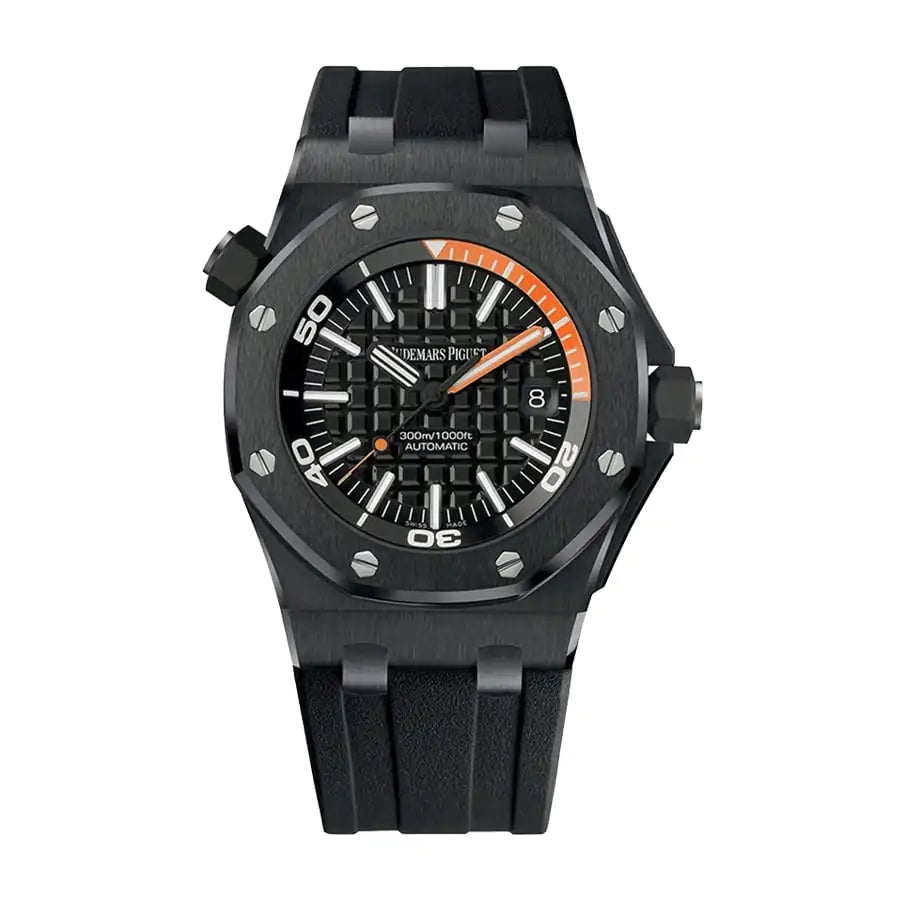 AUDEM@RS P!GUET Royal Oak Offshore Diver Black 42MM Watch 15707CE