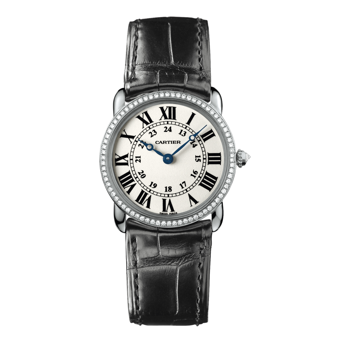 C@RTIER Ronde Louis 18K White Gold & Diamonds Lady��s Watch, WR000251