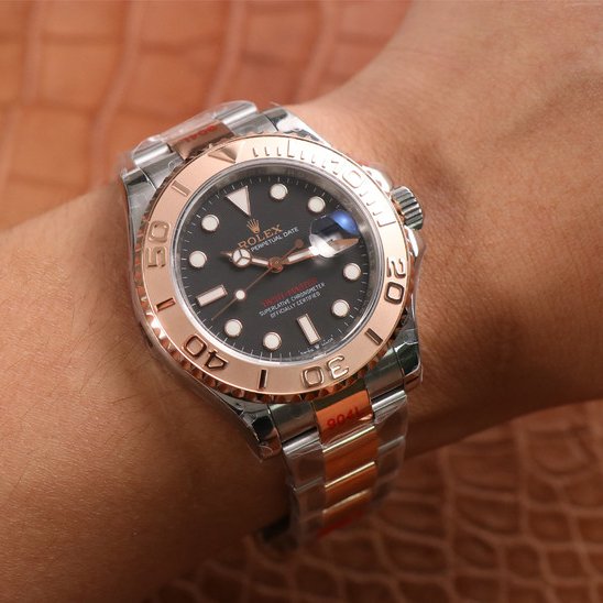 Yacht-Master 40mm Stainless Steel & Rose Gold Black 126621-0002 - Orolen