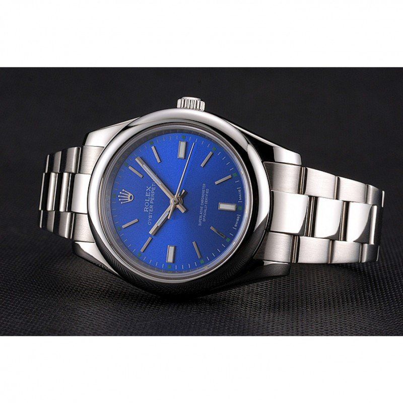 Rolex Oyster Perpetual Blue Dial Stainless Steel Case And Bracelet - Orolen