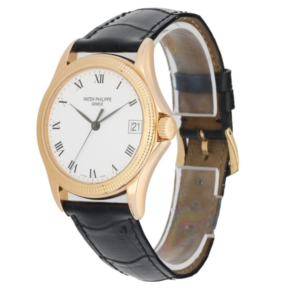 PAT€K PHIL!PPE Calatrava 5117R 18K Rose Gold Men's Watch Box & Papers