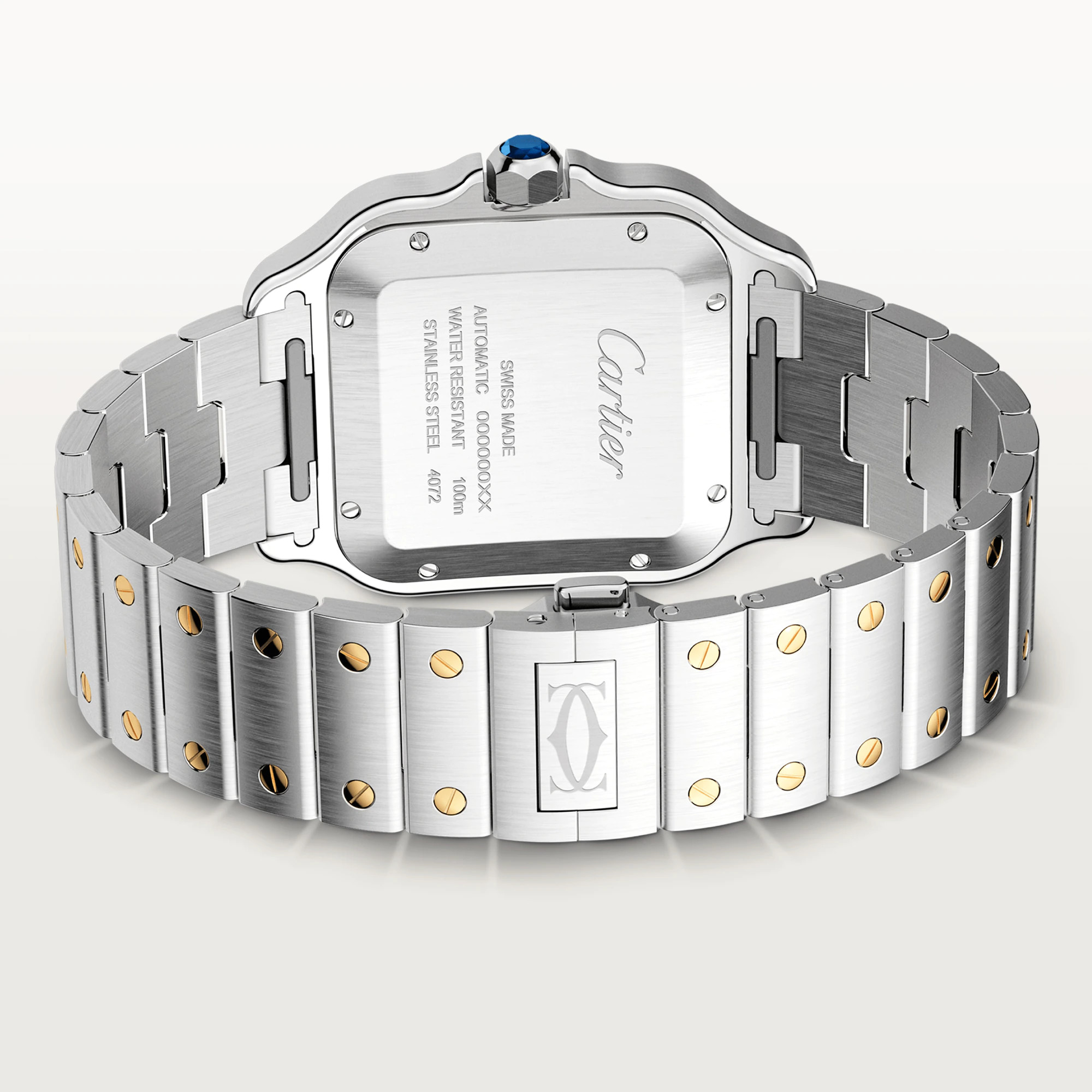 Cartier Santos Stainless Steel & 18K Yellow Gold Men��s Watch, W2SA0006 - Orolen