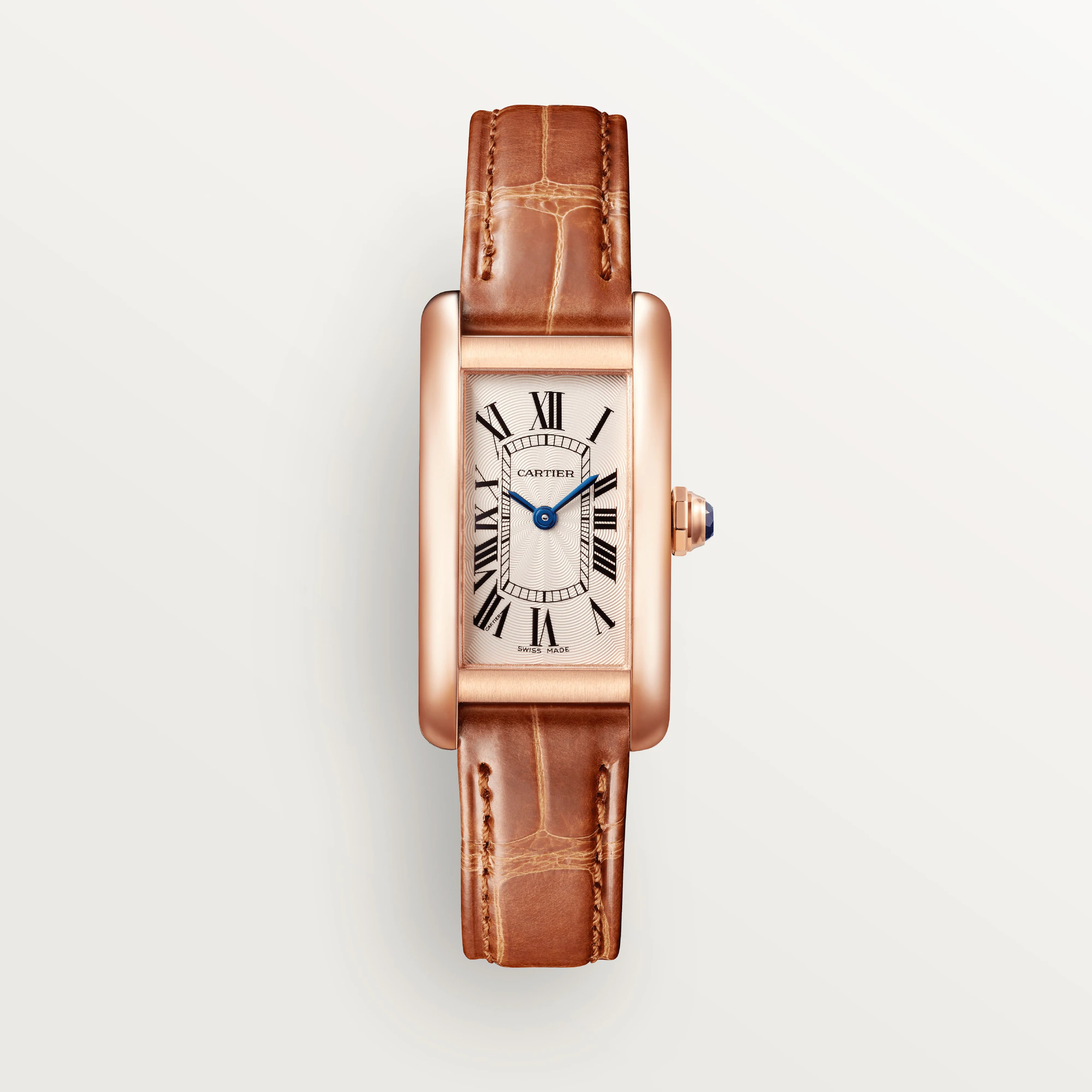 C@RTIER Tank Am��ricaine 18K Rose Gold Women��s Watch, W2607456