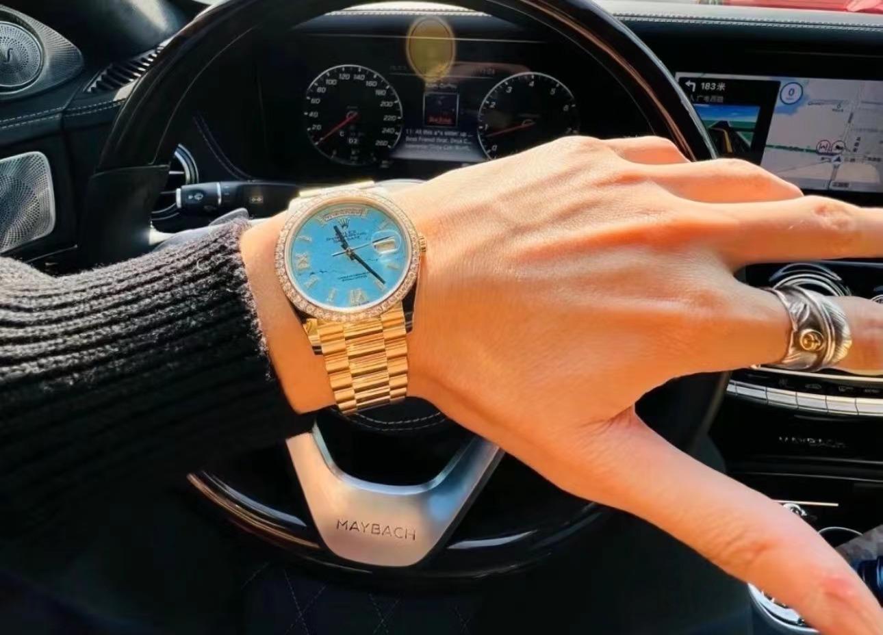 Rolex Day-Date 36mm Blue  Diamond Dial Yellow Gold President Automatic Watch m128238-0071 - Orolen