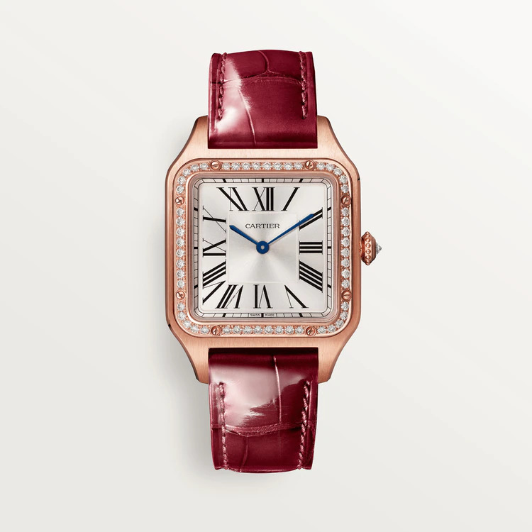 C@RTIER Santos 18K Rose Gold & Diamonds Lady��s Watch, WJSA0016