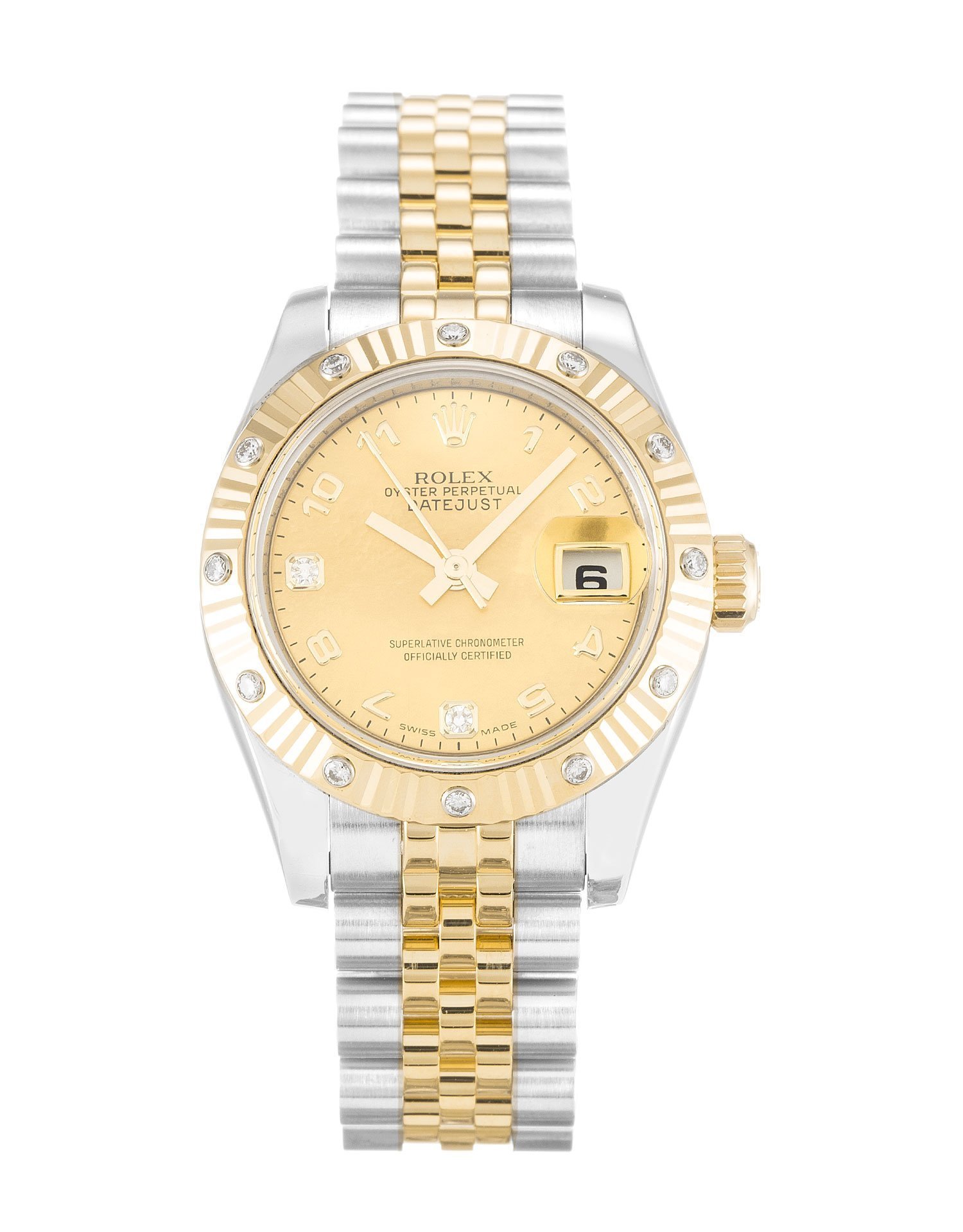 rol€x Datejust Lady Pearl-Champagne Diamond Dial 179313