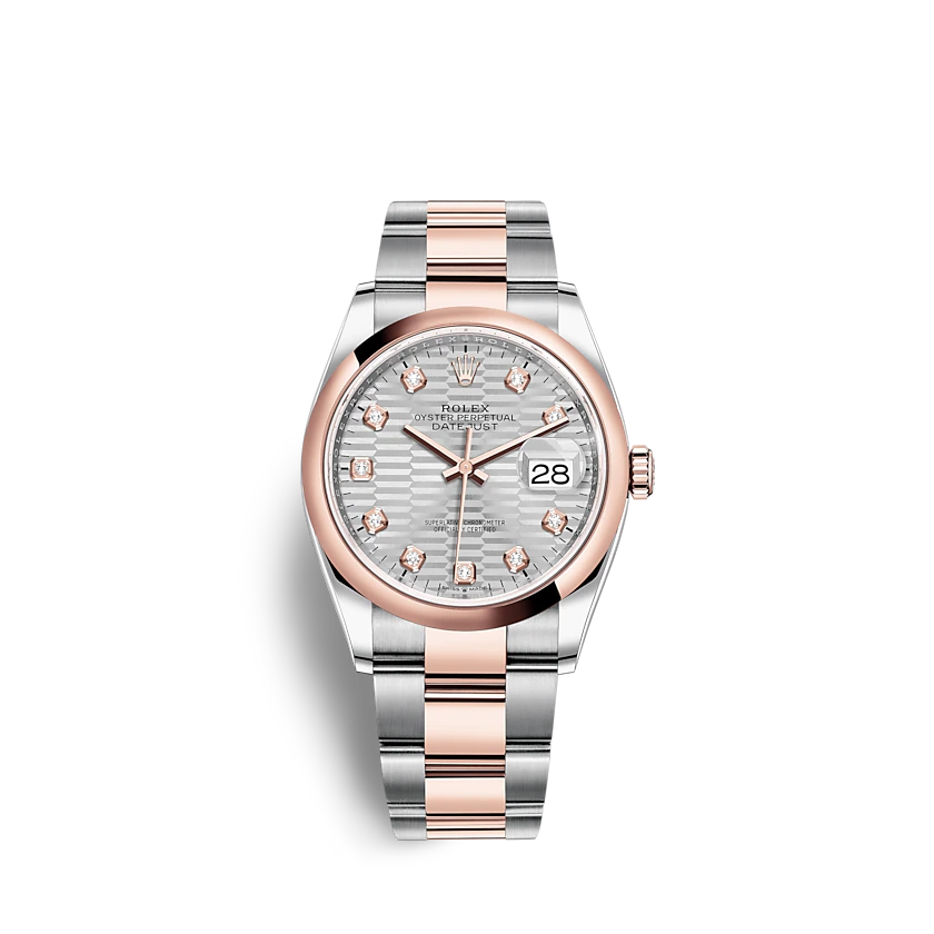 rol€x Datejust 126201 36mm Silver, fluted motif (Oyster)