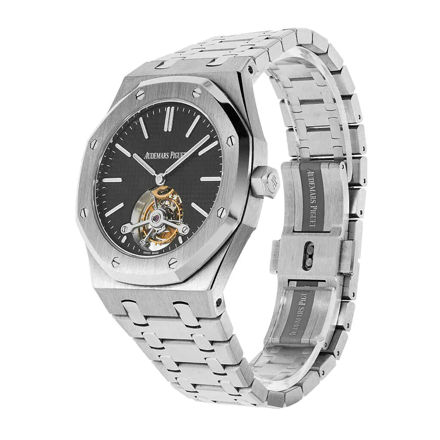 AUDEM@RS P!GUET Royal Oak Selfwinding Tourbillon 41MM Black Dial Watch