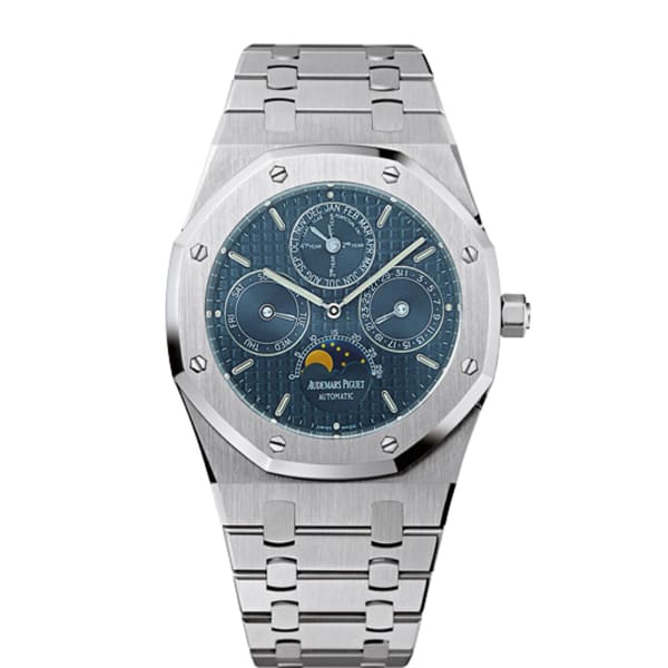 AUDEM@RS P!GUET Royal Oak Perpetual Calendar Blue grey dial Stainless Steel Watch
