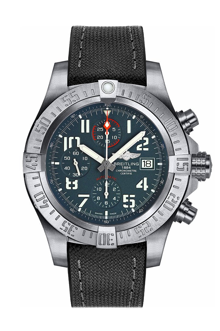 BRE!TLING Avenger Bandit Black Canvas Men's Watch E1338310-M534