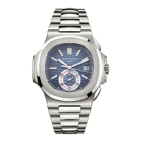 PAT€K PHIL!PPE Nautilus Blue Dial Stainless Steel Mens Watch 5980/1A-001