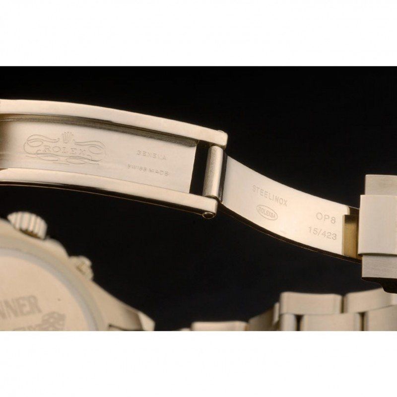 Rolex Daytona Cosmograph Rainbow Crystals Bezel Rose Gold Strap Black Dial 80251 - Orolen