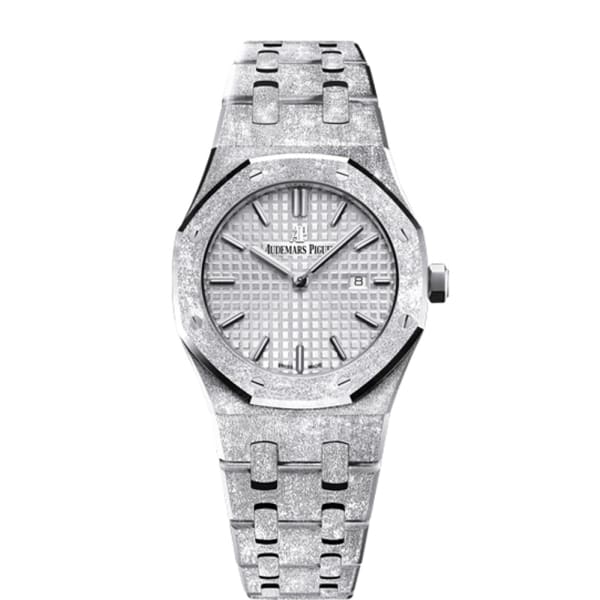 AUDEM@RS P!GUET Royal Oak Quartz Silver dial, 33mm, 18k White gold, 67653BC.GG.1263BC.01