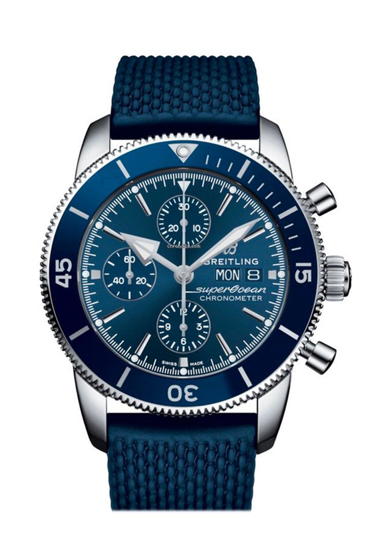 BRE!TLING Superocean Heritage II Blue Dial Men's Watch AB2030161-C1S1