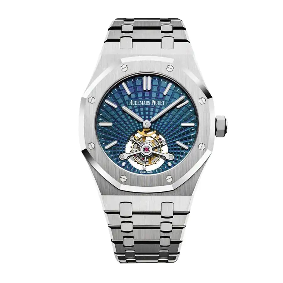 AUDEM@RS P!GUET Royal Oak Selfwinding Tourbillon 41MM Blue Dial Watch