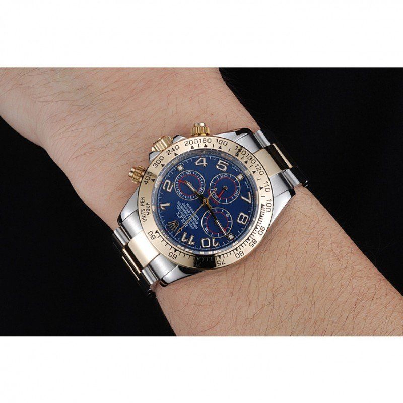 Rolex Cosmograph Daytona Blue Dial Two Tone Stainless Steel Bracelet 1454246 - Orolen