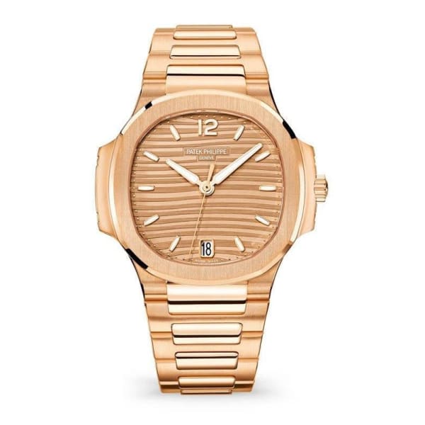 PAT€K PHIL!PPE Nautilus Rose Gold 7118-1R-010 with Golden Brown Opaline dial