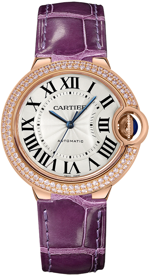 C@RTIER Ballon Bleu 36 mm 18K Rose Gold & Diamond Lady��s Watch, WE900551