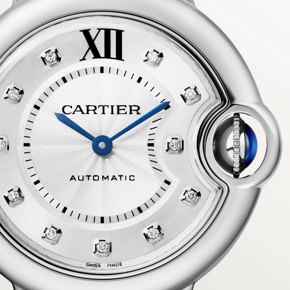 C@RTIER Ballon Bleu 33 mm Stainless steel & Diamonds Lady��s Watch, W4BB0021