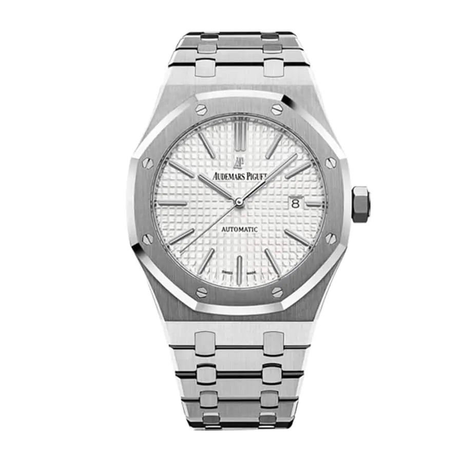 AUDEM@RS P!GUET Royal Oak 41mm Rhodium-Toned Dial Titanium Bracelet Men's Watch
