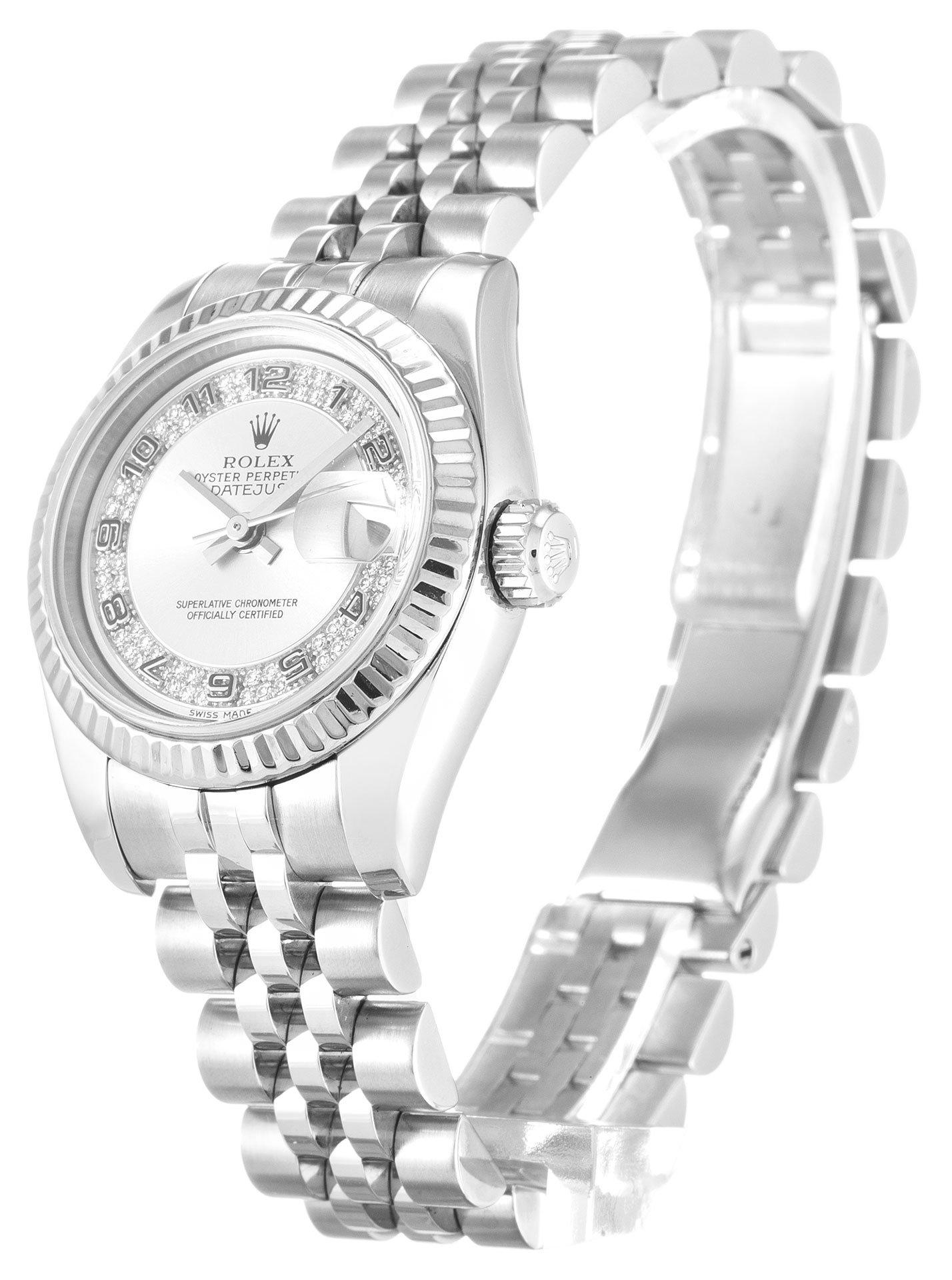 rol€x Datejust Lady Silver Diamond Dial 179174