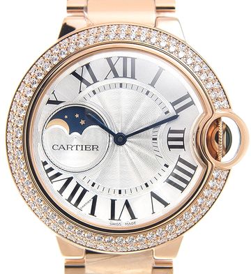C@RTIER Ballon Bleu 37 mm 18K Rose Gold & Diamond Lady��s Watch, WJBB0025